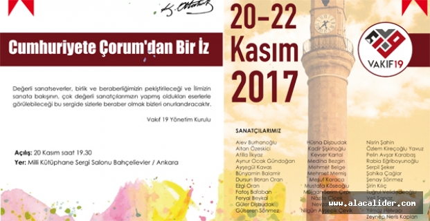 Vakıf 19, Çorumlu sanatçıları buluşturacak