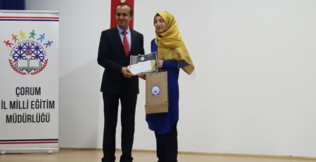 İHL, Arapça Şiir Okuma Yarışmasında Çorum ikincisi