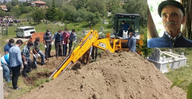 KKKA’dan ölen yaşlı adam toprağa verildi
