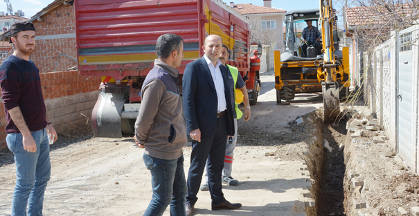 Cengizhan Mahallesinde doğalgaz çalışmaları