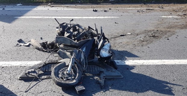 Motosiklet sürücüsü hayatını kaybetti