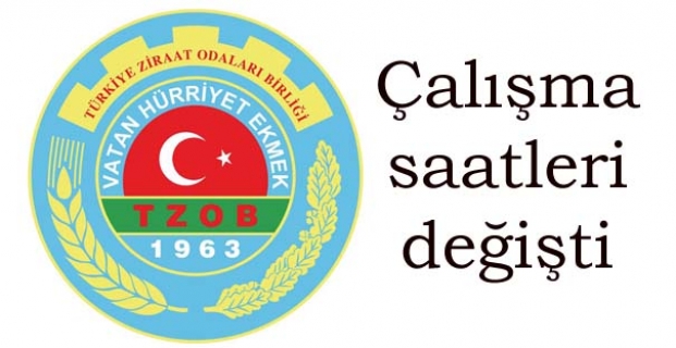 Çalışma saatleri değişti