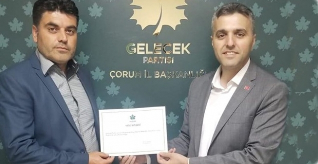 Gelecek Partisi Alaca İlçe Başkanı Namık Arslan oldu