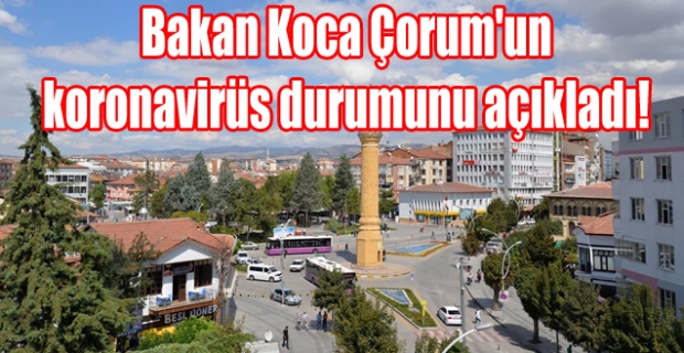 Bakan Koca Çorum'un koronavirüs durumunu açıkladı!