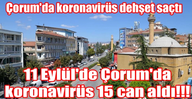 Korona Çorum'da bir günde 15 can aldı