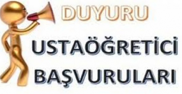 Usta öğretici başvuruları başladı