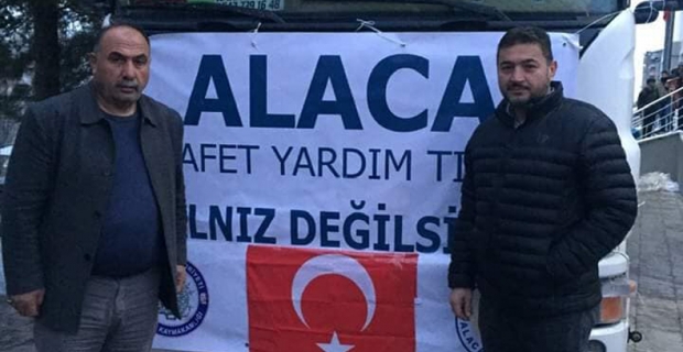 Alaca Esnaf Odası’nın yardım tırı yola çıktı