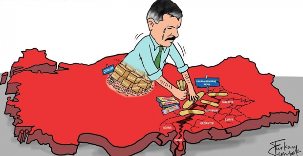 Vali Çiftçi’nin Afşin’deki çalışmalarını karikatüre yansıttı