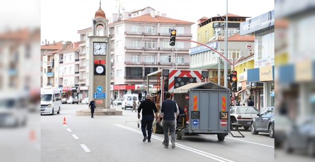 Alaca Belediyesi, 4 yol çizgilerini yeniledi