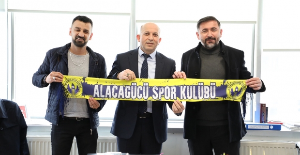 Alacagücü’nden Belediyespor Başkanı Arslan’a ziyaret