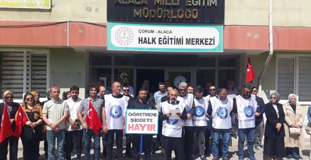 Türk Eğitim-Sen Alaca İlçe Başkanı Demir: Şiddetle sonuna kadar mücadele edeceğiz