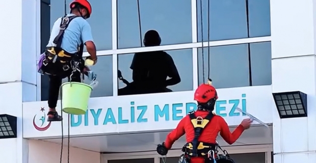 Alaca Devlet Hastanesi’ne dış cephe bakımı yapıldı