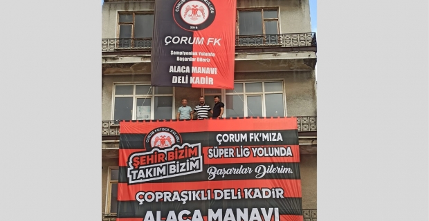 Alaca’dan Süper Lig yolundaki Çorum FK’ya anlamlı destek: Pankartla ses verdiler