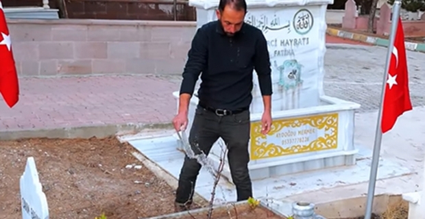 Şehitliğe özenli dokunuş: Alaca’da temizlik ve bakım çalışması