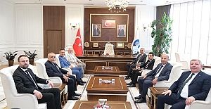 Başkan Aşgın’a hayırlı olsun ziyaretine Başkan Arslan da katıldı