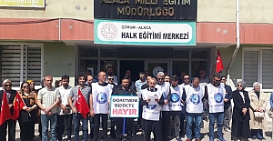 Türk Eğitim-Sen Alaca İlçe Başkanı Demir: Şiddetle sonuna kadar mücadele edeceğiz