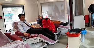 Alaca’da Kızılay Kan Bağışı büyük ilgi görüyor