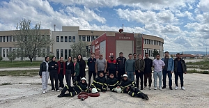 Alaca Belediyesi’nden MYO Öğrencilerine Yangınla Mücadele Eğitimi