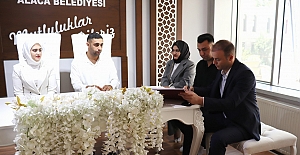 Kaymakam Meriç Dinçer, nikah şahidi oldu