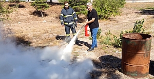 Trafo merkezinde kritik tatbikat: TEİAŞ personeline yangın eğitimi verildi
