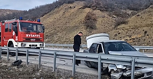 Alaca'da kaza: Sürücü yaralandı