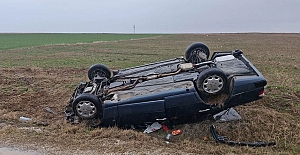 Yağışlı hava kazaya yol açtı: 1 kişi yaralandı