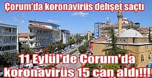 Korona Çorum'da bir günde 15 can aldı