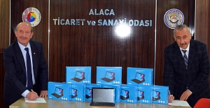 TOBB'dan Alaca'ya 62 adet tablet