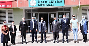 İlçe Milli Eğitim Müdürlüğü ve HEM'i ziyaret etti