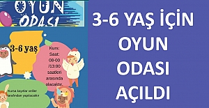 Kursiyer çocuklarına oyun odası