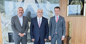 Kaymakam Aytemür ve Başkan Şaltu, Ahmet Ahlatcı’yı ziyaret etti