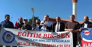 Alaca’daki öğretmenler iş bıraktı