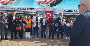 Alaca’da Filistin’e destek kermesi açıldı