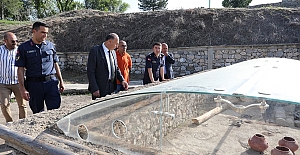 Alaca Belediye Başkanı Arslan, Arkeopark hakkında bilgi aldı