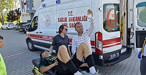 Alaca'da sıcaktan bayılan 2 futbolcu hastanelik oldu