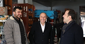 Kaymakam Engin Tok ve Başkan Şerif Arslan’dan esnaf ziyareti