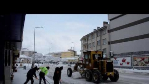 Alaca Belediyesi’nden kar mesaisi